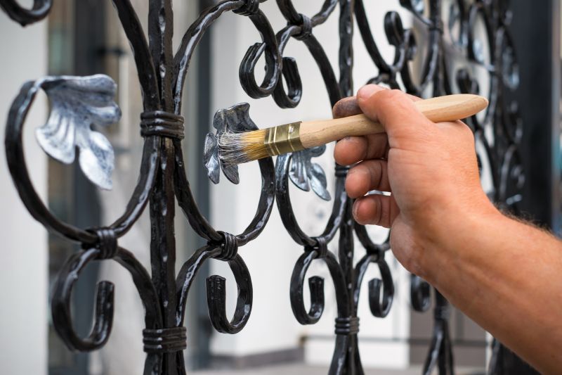 Wrought Iron Fence Painting Process