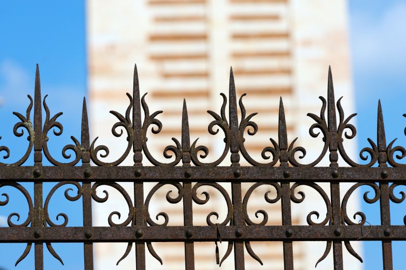 Close-Up of Painted Wrought Iron